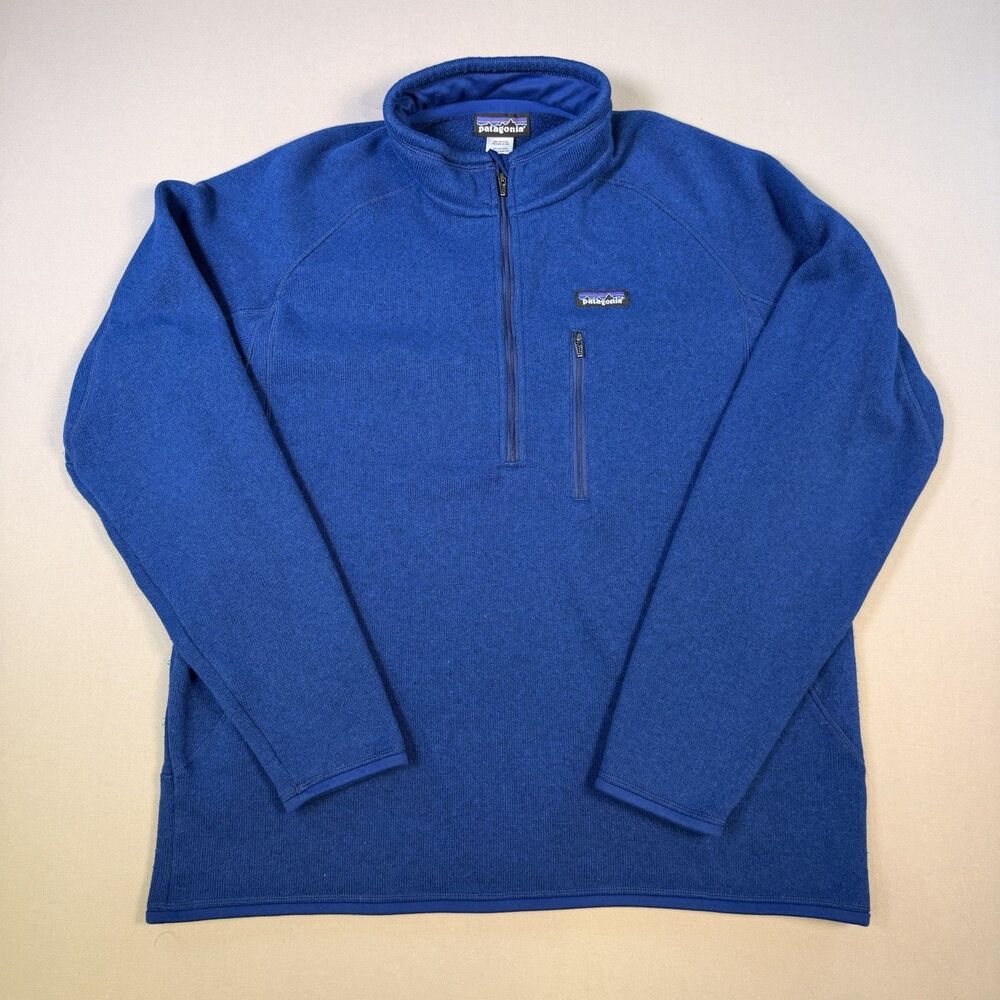Patagonia Better Sweater Fleece Jacket Men's XL Quarter Zip Warm Outdoor Blue